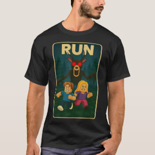 Camiseta Corra 99 Noites de Halloween Gamer Deer na Florest