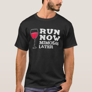 Camiseta Corra Agora Mimosas Depois Engraçado Fitness Fofo