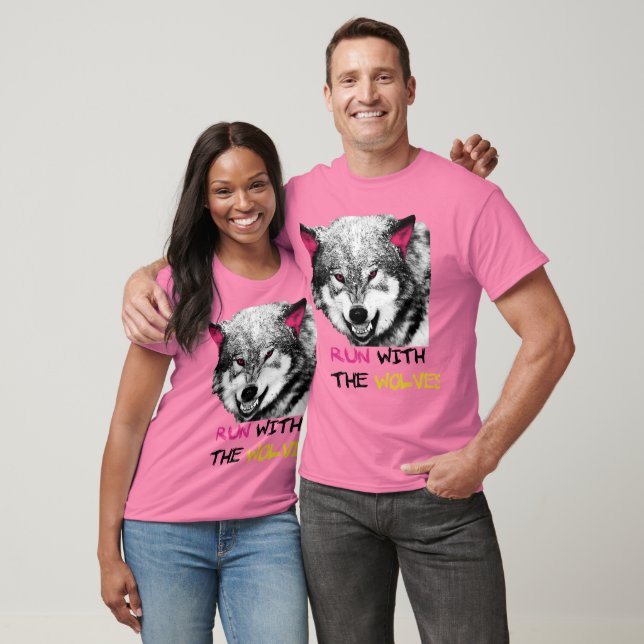 Camiseta Corra com os lobos (Unissex)