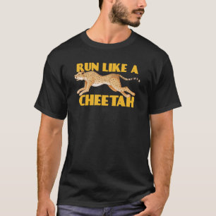 Camiseta Corra Como Um Gato De Chita Mais Rápido.