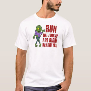 Camiseta Corra Como Zumbis Atrás De Você