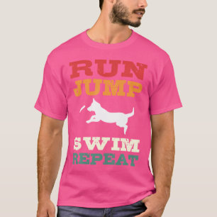 Camiseta Corra Salte Nade Repita Esporte Aquático Cão Salto