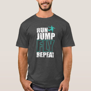 Camiseta Corra Salte Voar Repita Treinamento Esportivo de P