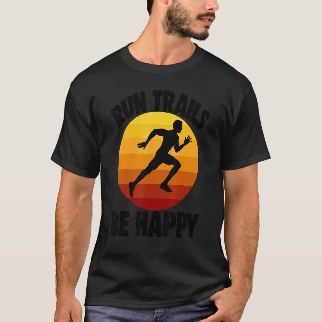 Camiseta Corre Caminhos Felizes Mulheres Engraçadas Athelet (Frente)