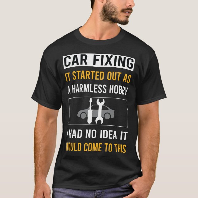 Camiseta Correção De Carro De Hobby Sem Danos (Frente)
