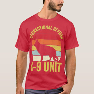 Camiseta Correção de Vintage Policial do K9 Policial