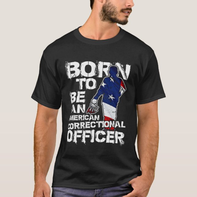 Camiseta Correctional Officer Distressed American USA Flag (Frente)