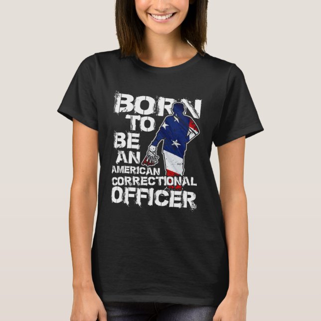 Camiseta Correctional Officer Distressed American USA Flag (Frente)