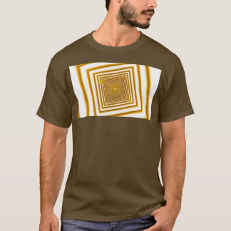 Camiseta corredor amarelo quadrado abstrato futurístico