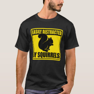 Camiseta Corredor De Esquilo Bonito Distraído Facilmente Po