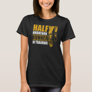 Camiseta Corredor De Meia Maratona Na Cotação De Treinament