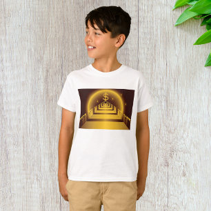 Camiseta Corredor do Banco do ouro a brilhar no financiamen