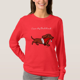 Camiseta Corredor do Natal do Dachshund