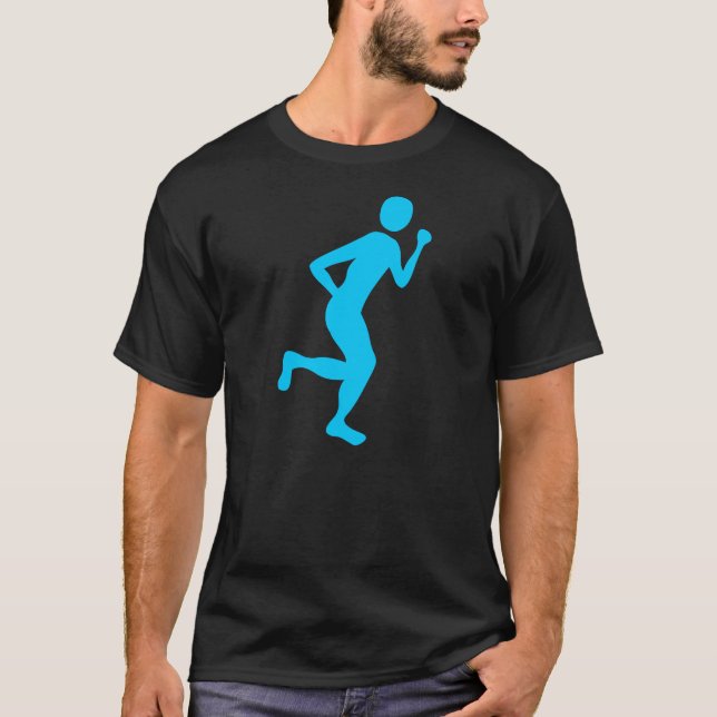 Camiseta Corredor (Masculino) - Azul Céu (Frente)