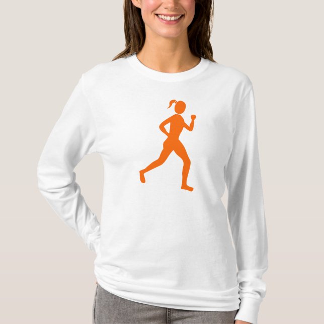 Camiseta Corredor (Mulher) - Laranja (Frente)