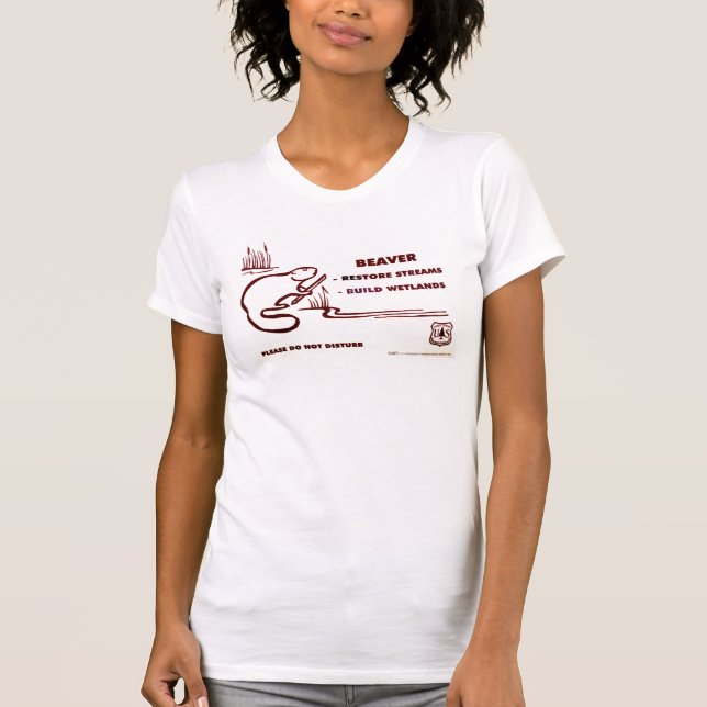 Camiseta Córregos da restauração do castor (Frente)