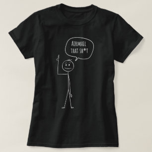 Camiseta Correio aéreo que gruda na figura Bolsas estranhas