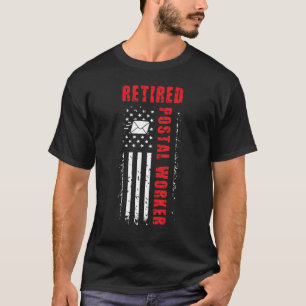 Camiseta Correio aposentado, estagiário americano de bandei