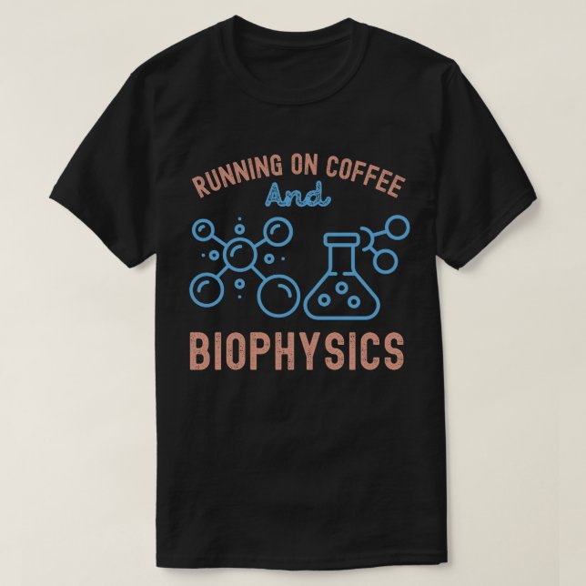 Camiseta Correndo Com Café E Biofísica (Frente do Design)