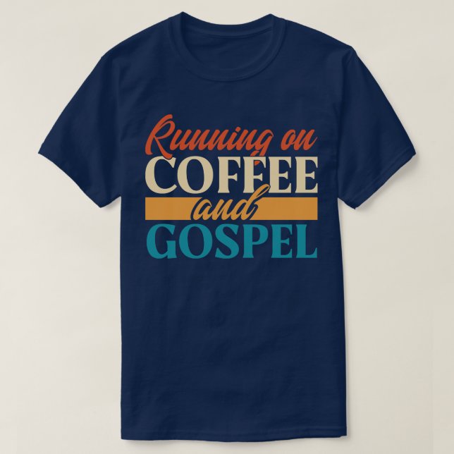 Camiseta Correndo Com Café E Evangelho (Frente do Design)