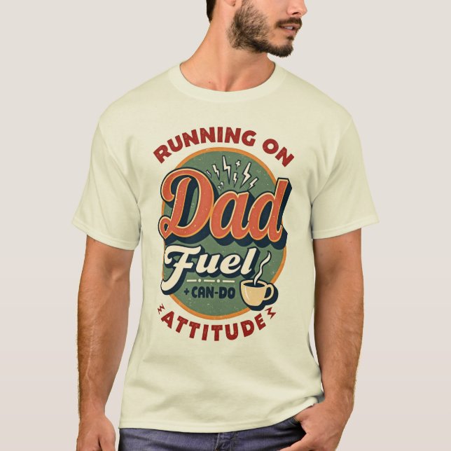 Camiseta Correndo com Combustível do Papai + Atitude Positi (Frente)