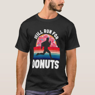 Camiseta Correndo Corredor Meia Maratona Donut Retro Vintag