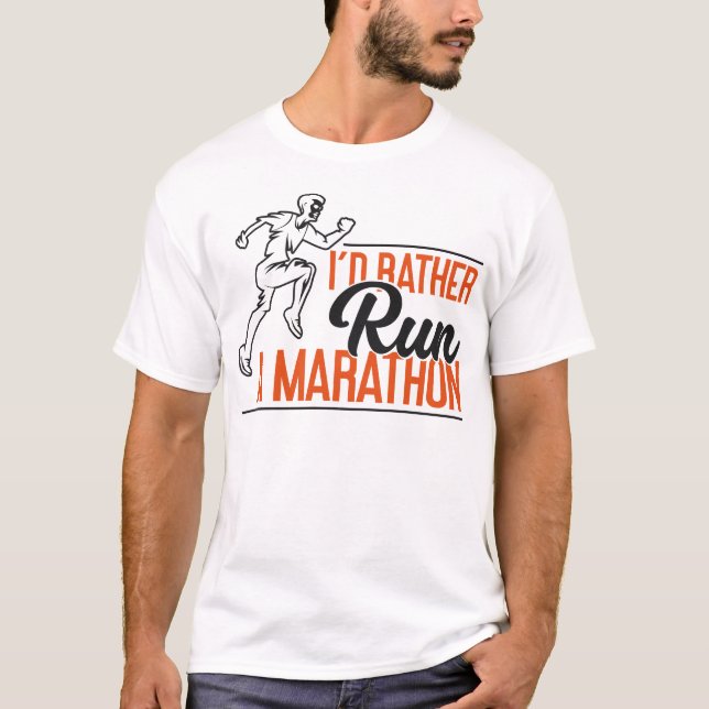Camiseta Correndo Corrida Eu Preferencialmente Uma Maratona (Frente)