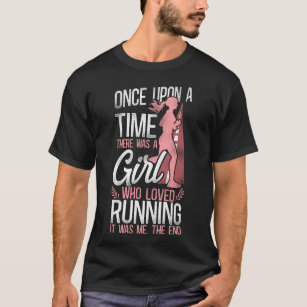 Camiseta Correndo Corrida Uma Vez Em Uma Menina