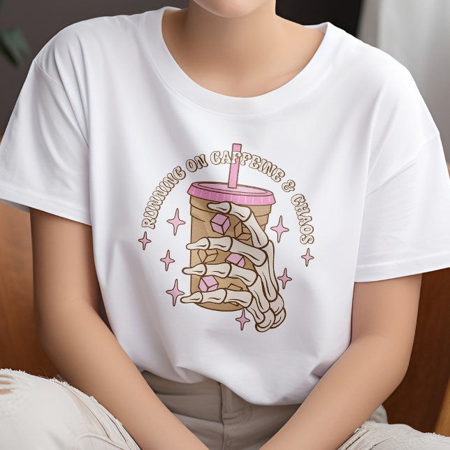 Camiseta Correndo Em Cafeína E Café Lover (Criador carregado)