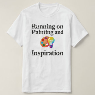 Camiseta Correndo em Pintura e Inspiração Motivacional