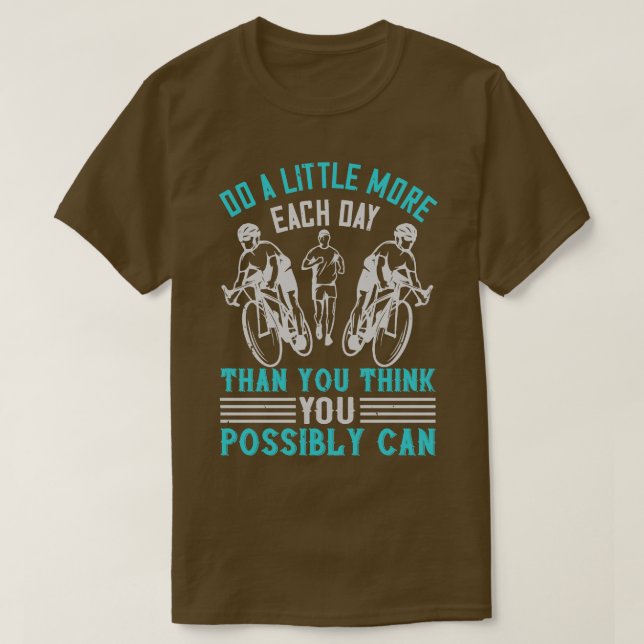 Camiseta Correndo Faça um pouco mais do que você pensa (Frente do Design)