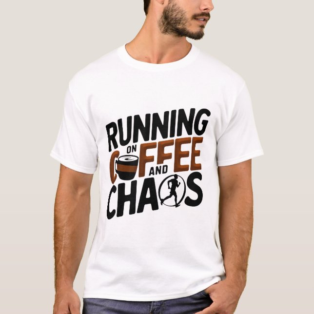 Camiseta Correndo no café e no caos (Frente)
