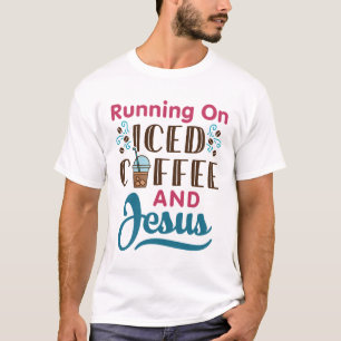 Camiseta Correndo no café gelado e em Jesus