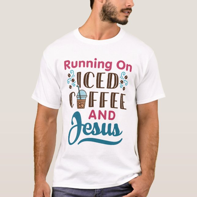 Camiseta Correndo no café gelado e em Jesus (Frente)