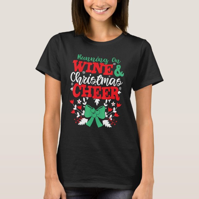 Camiseta Correndo no Vinho e Feriado de Natal (Frente)
