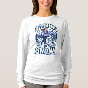 Camiseta Correndo pela Trilha de Inverno