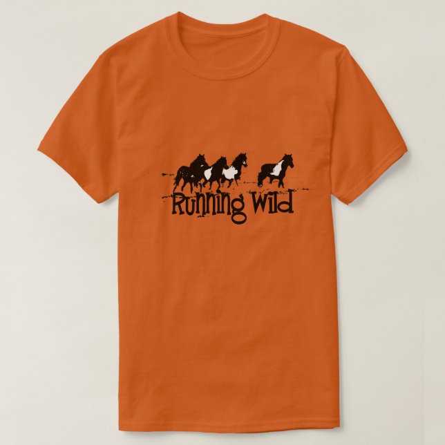Camiseta Correndo selvagem (Frente do Design)