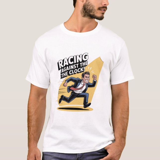 Camiseta Correndo sempre contra o relógio (Frente)