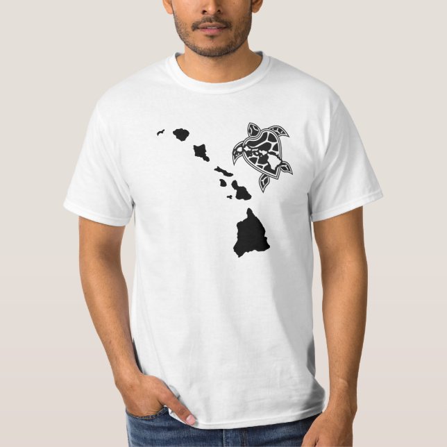 Camiseta Corrente das ilhas de Havaí - tartaruga de Havaí (Frente)