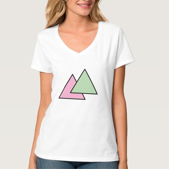 Camiseta Corrente de dois triângulos (Frente)