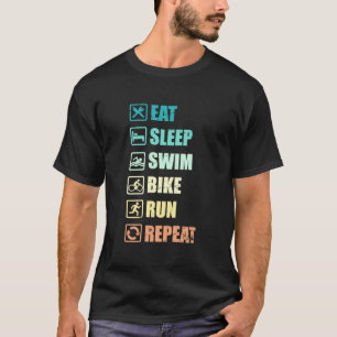 Camiseta Corrente - Engraçado Triatleta Desportiva Hobby