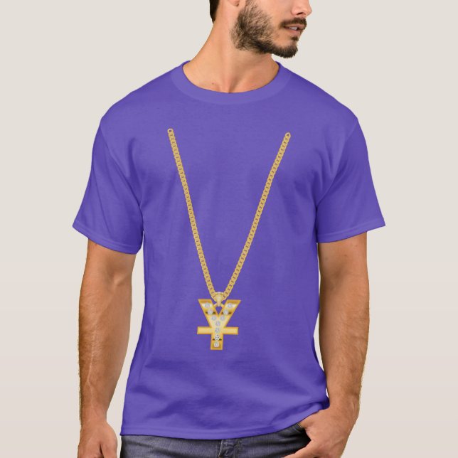 Camiseta Corrente Hip Hop com Yuan retrô (Frente)