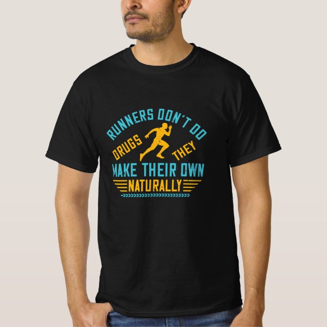 Camiseta Corrente - Os corredores fazem suas próprias droga (Frente)