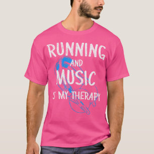 Camiseta Correr e Música É Minha Terapia Fones de Ouvido Pa