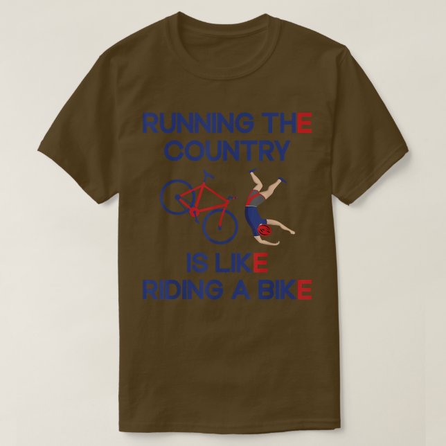 Camiseta Correr O País É Como Andar De Bicicleta (Frente do Design)