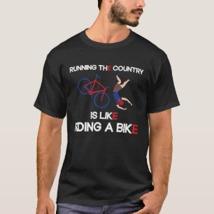 Camiseta Correr O País É Como Andar De Bicicleta