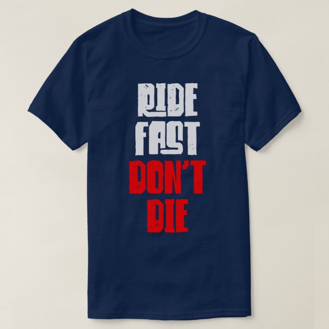 Camiseta Correr rapidamente, não morrer (Frente do Design)