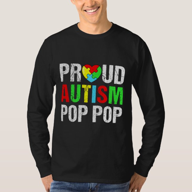 Camiseta Correspondência da Família Cardíaca com Pop Pop de (Frente)