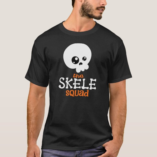 Camiseta Correspondência de Família de Halloween de Esquele (Frente)