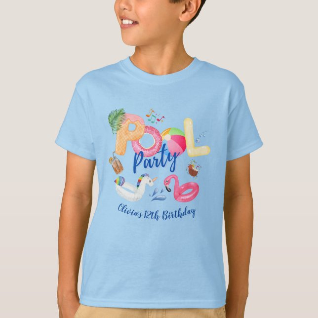 Camiseta Correspondência de Família de piscinas (Frente)